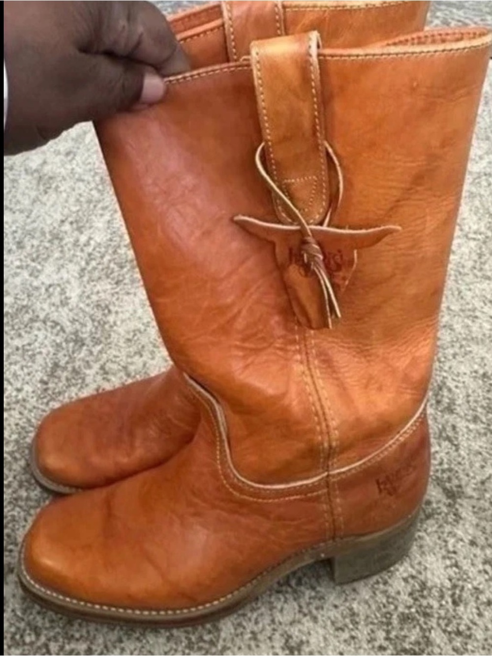 Landis Vintage Leather Square Tie Men’s Boots 11.5